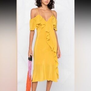 NWT Goldhawk Mustard Silk Dress